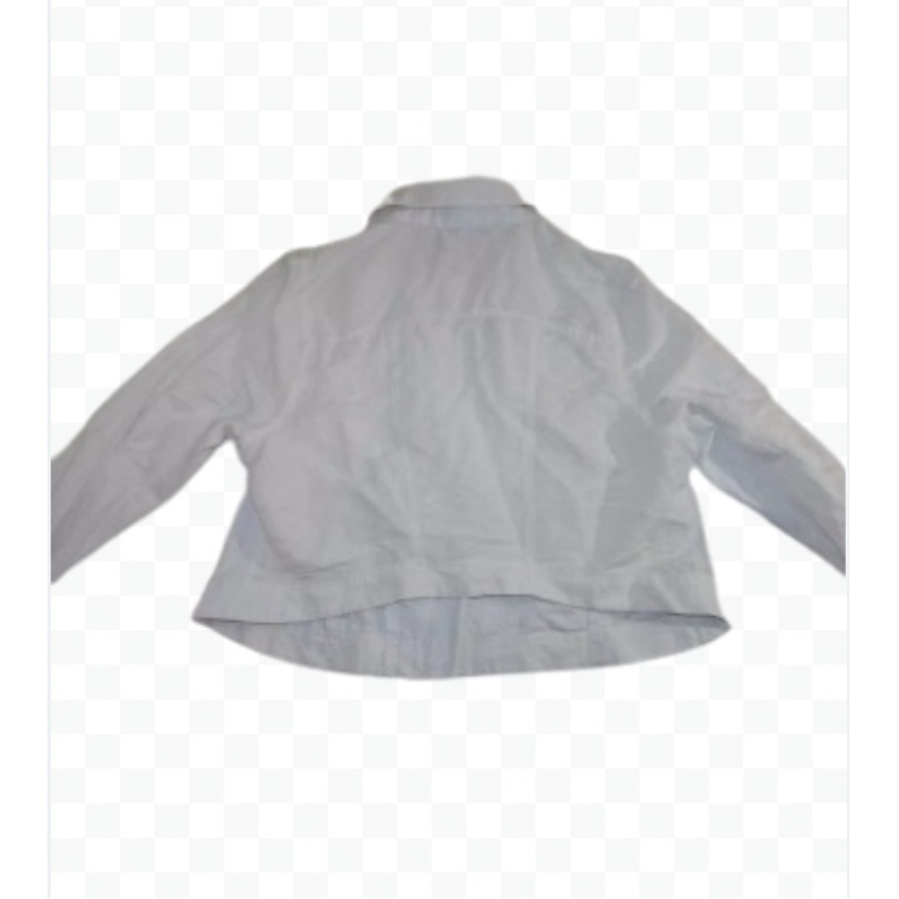 White Linen Blend Moto Jacket Lane Bryant NWT New Size 28 - Picture 3 of 11